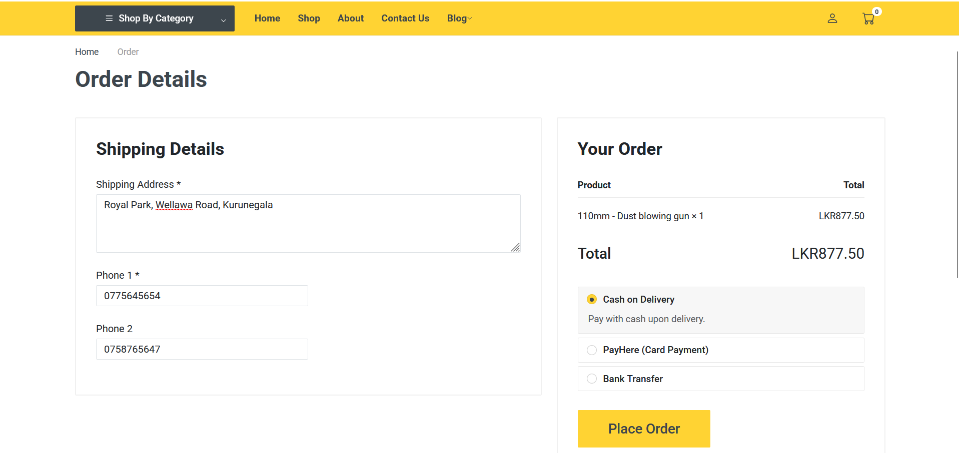 How to Place a Cash-on-Delivery (COD) Order on Our Website